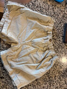 chubbies light Khaki Cotton Elastic Waist Shorts xl 5.5”